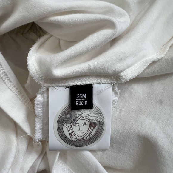 Authentic Versace Kids Greca-trim logo-print T-shirt dress 36M - Picture 5 of 8